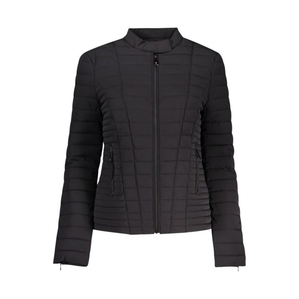 Guess Jeans Black Polyurethane Women's Women's Jacket